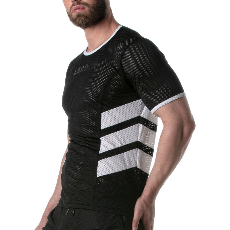 LEADER T-shirt en mesh LOADED Noir-Blanc